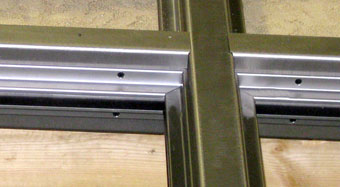 Detail view of storefront framing joint